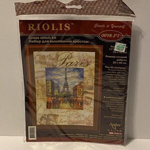 Riolis Cities of the World Paris Pre-Printed Background Cross Stitch Kit PT-0018